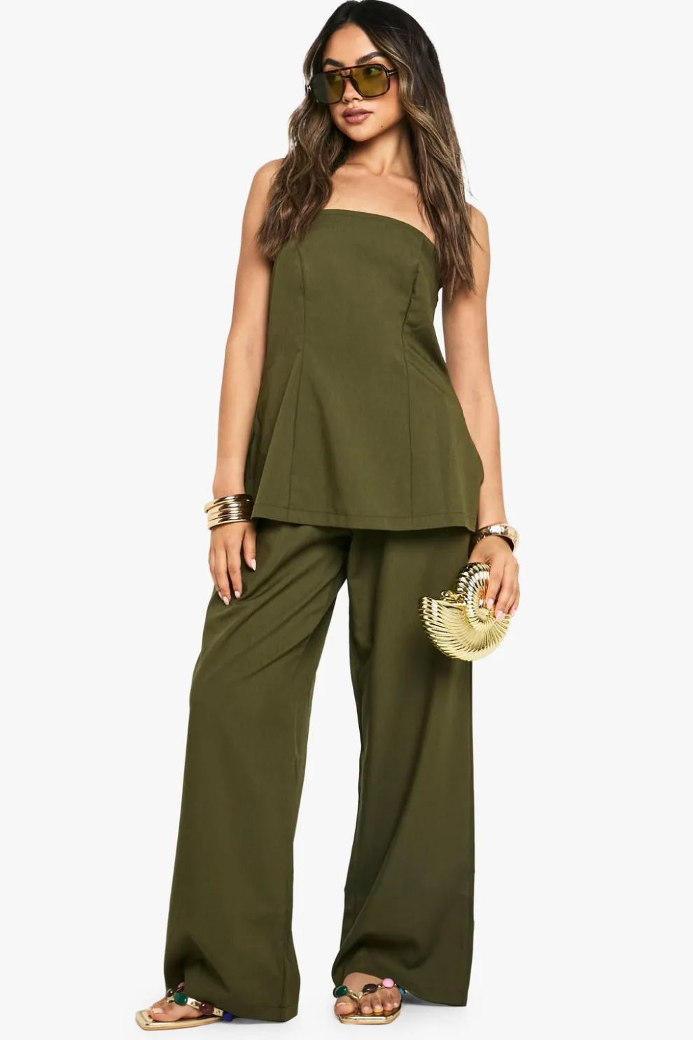Woven Elasticated Waist Wide Leg Trousers | Nasty Gal