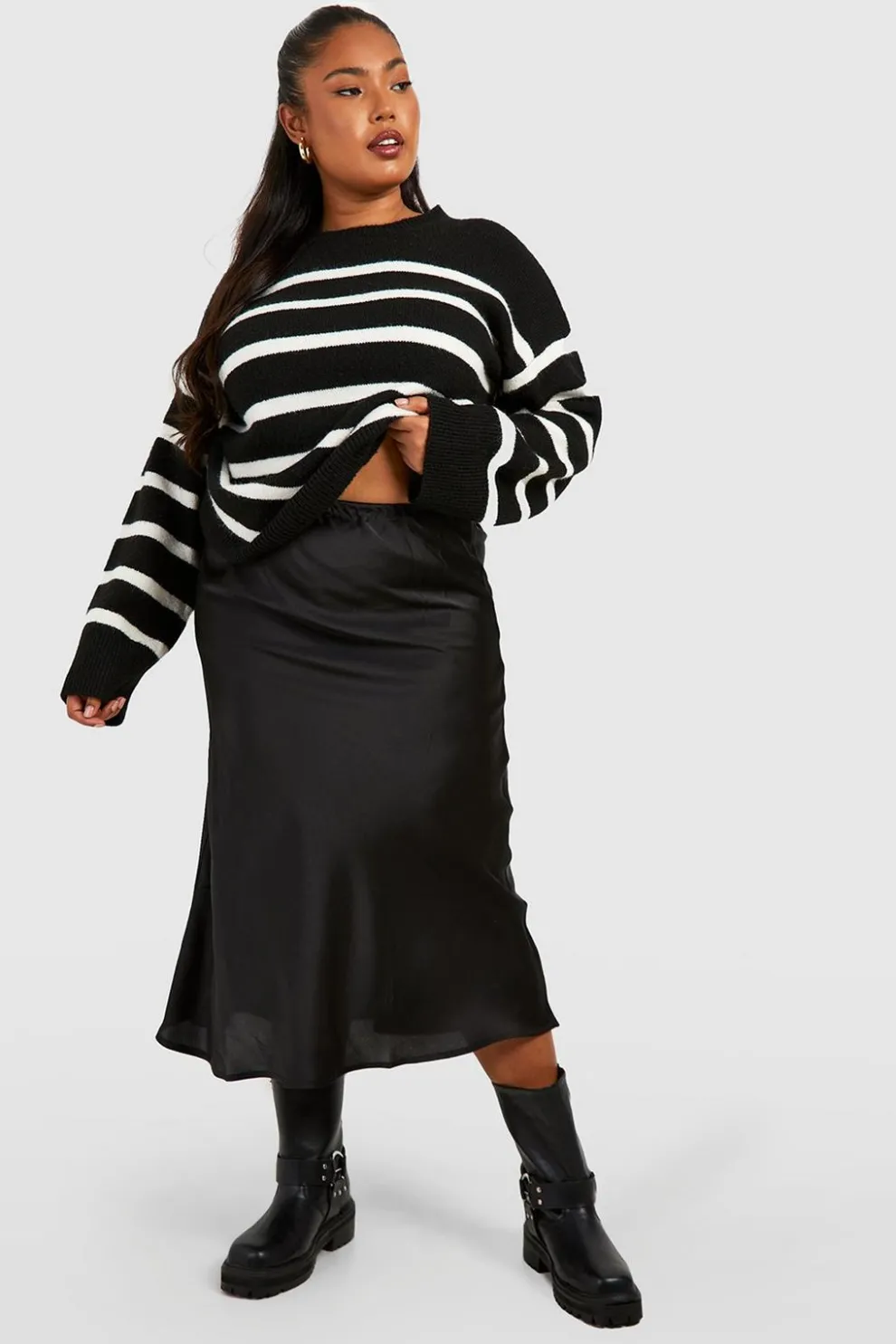 Plus Bias Cut Satin Midaxi Skirt | Nasty Gal