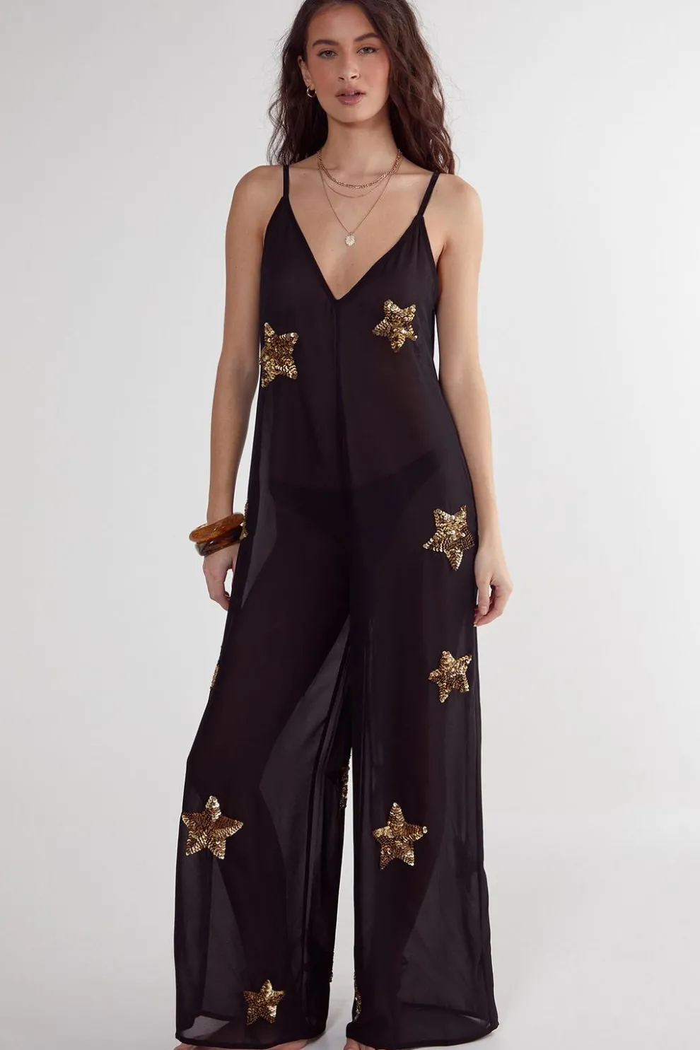 Star Embellished Beach Jumpsuit | Nasty Gal